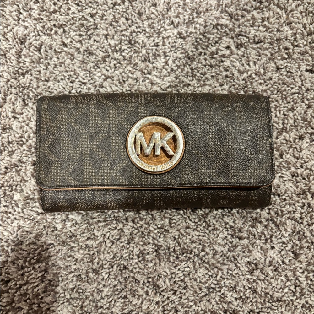 Michael Kors Dark Brown Logo Wallet